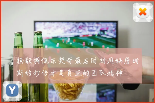 杨毅调侃东契奇最后时刻甩锅詹姆斯的妙传才是真正的团队精神